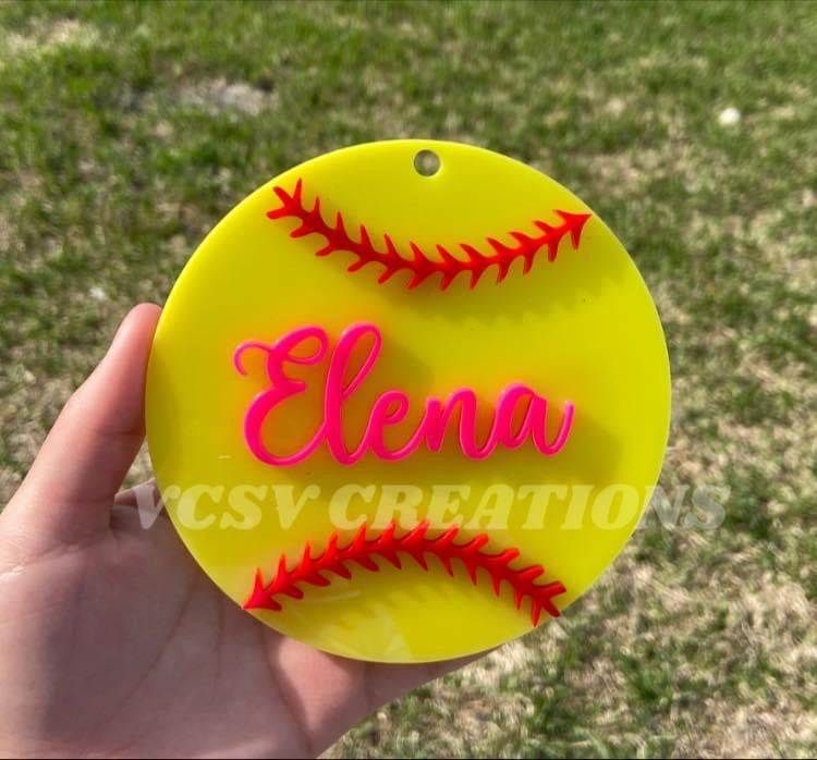 Softball Bag Tag