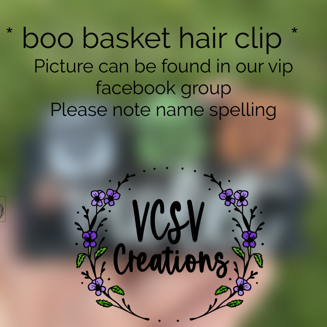 Boo basket hair Clip