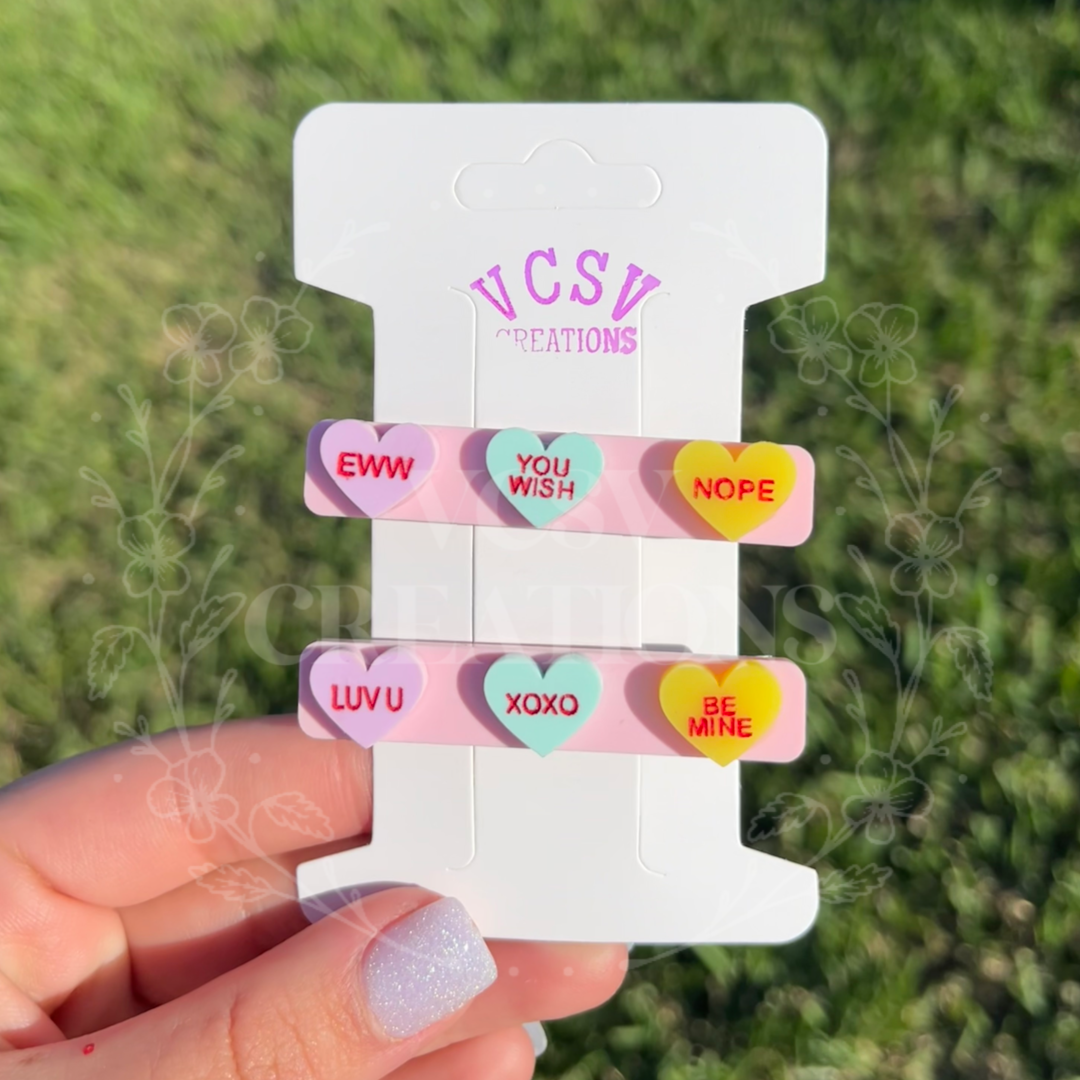 Conversation Hearts Bar Clips