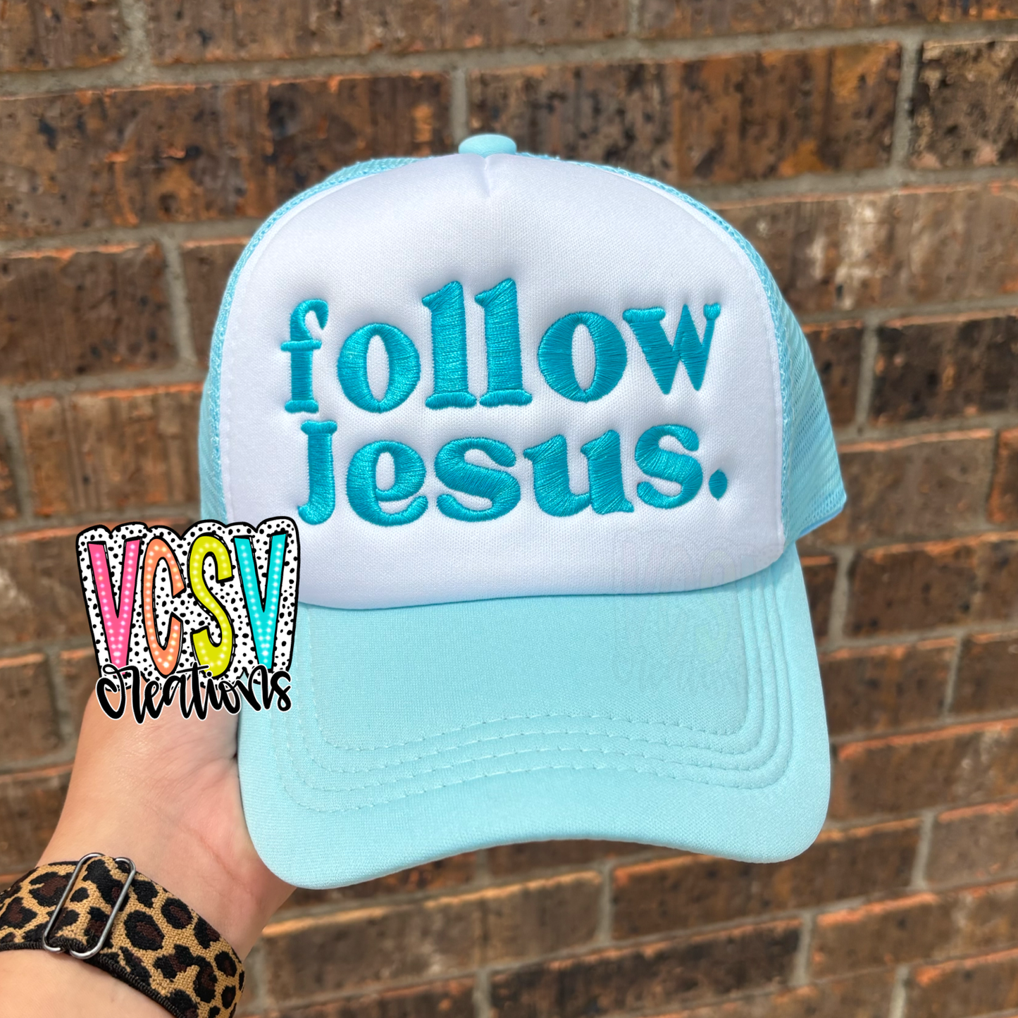 follow Jesus. trucker hat