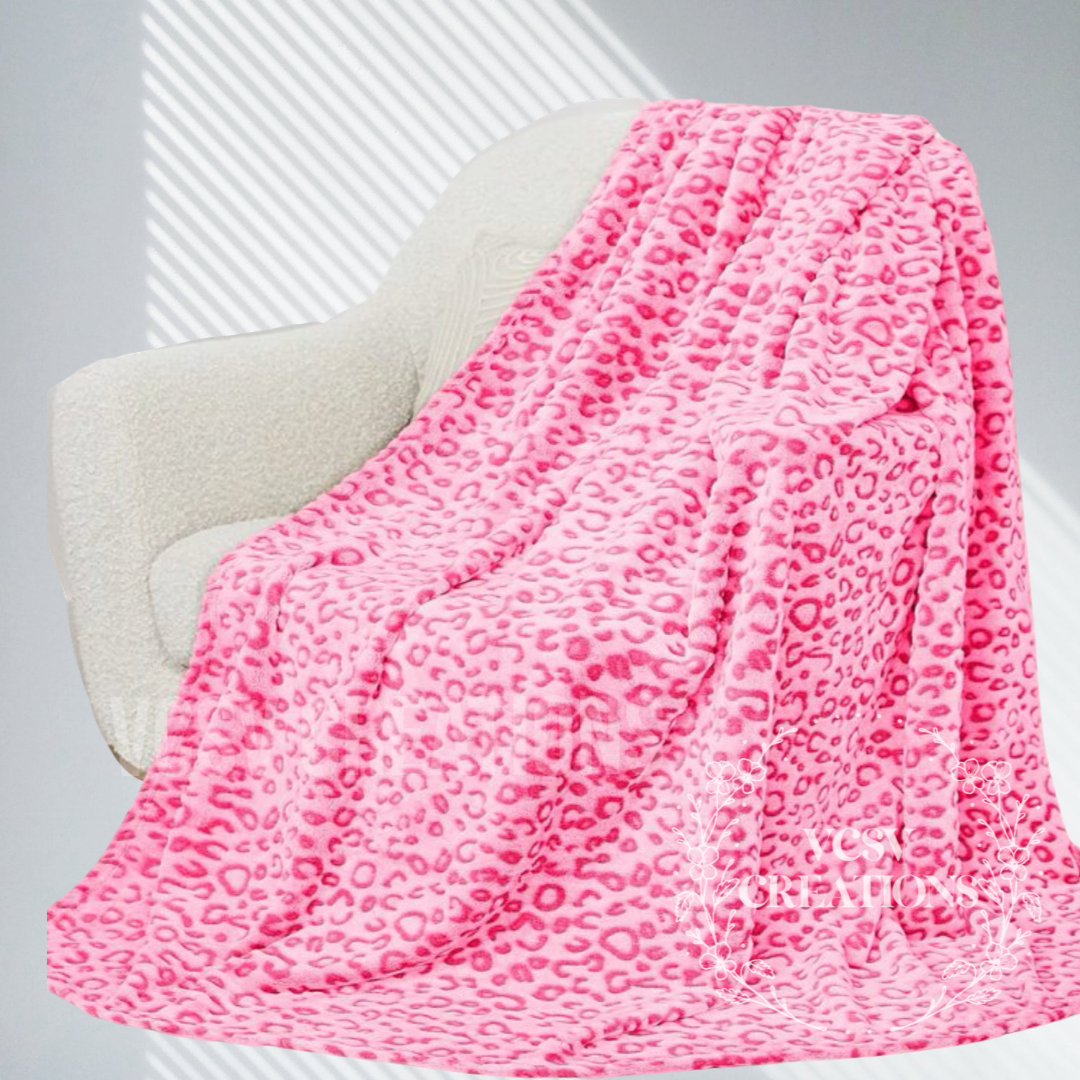 Pink Leopard Blanket