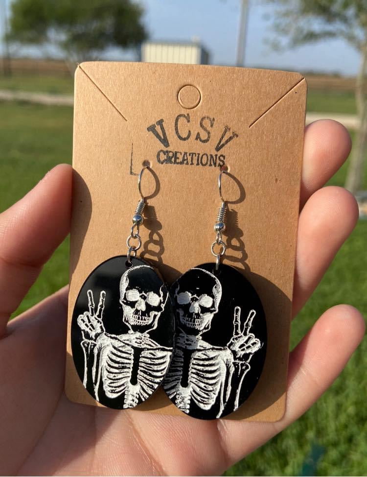 ✌️ skeleton Earrings