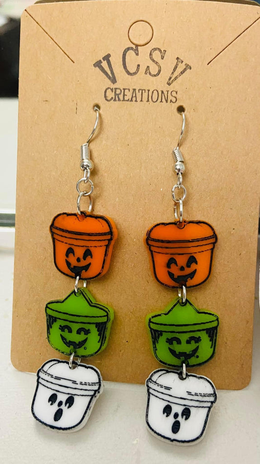 Boo basket Earrings