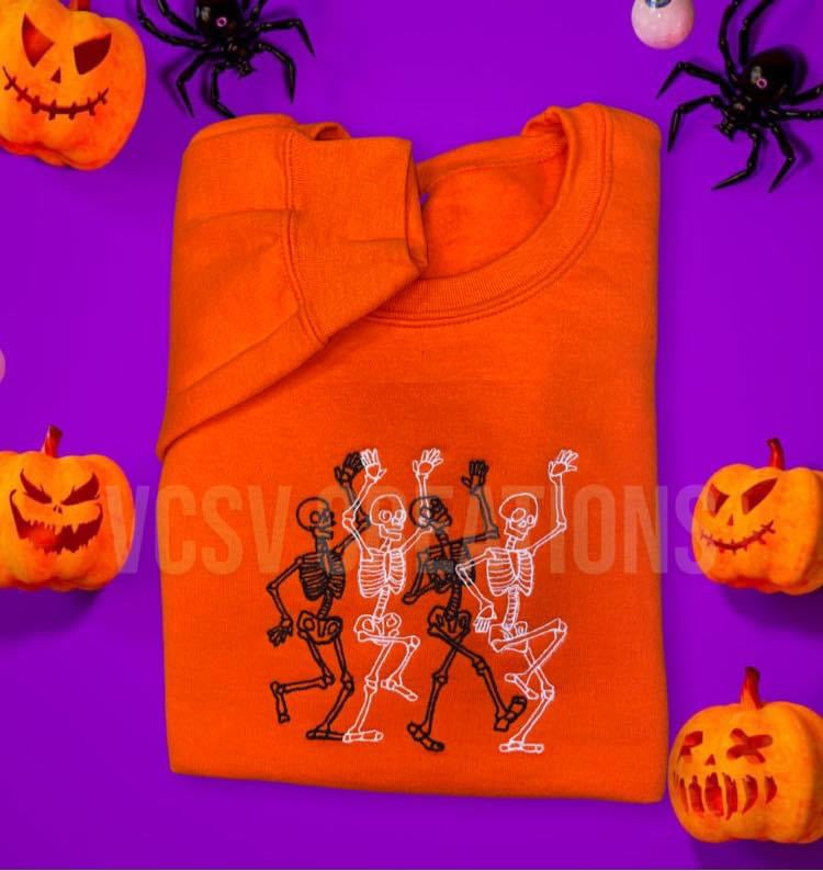 Dancing skeletons Embroidery * classic