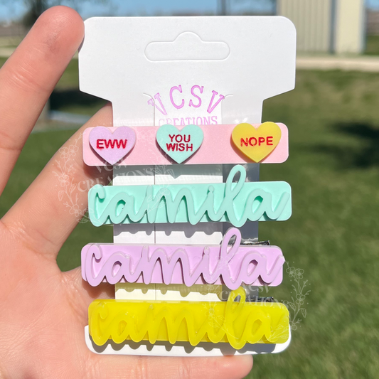 Conversation Heart Clip Set