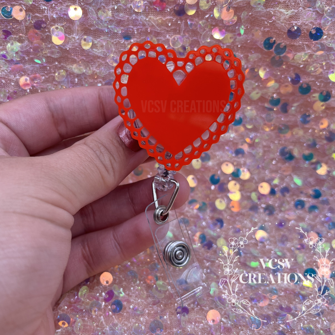 Cut Out Heart Badge Reel