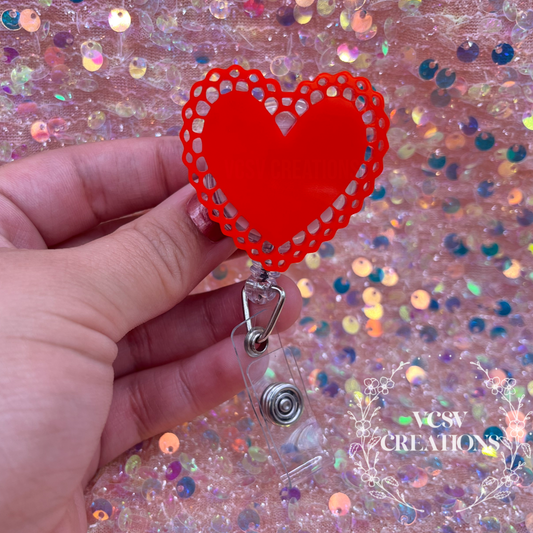 Cut Out Heart Badge Reel