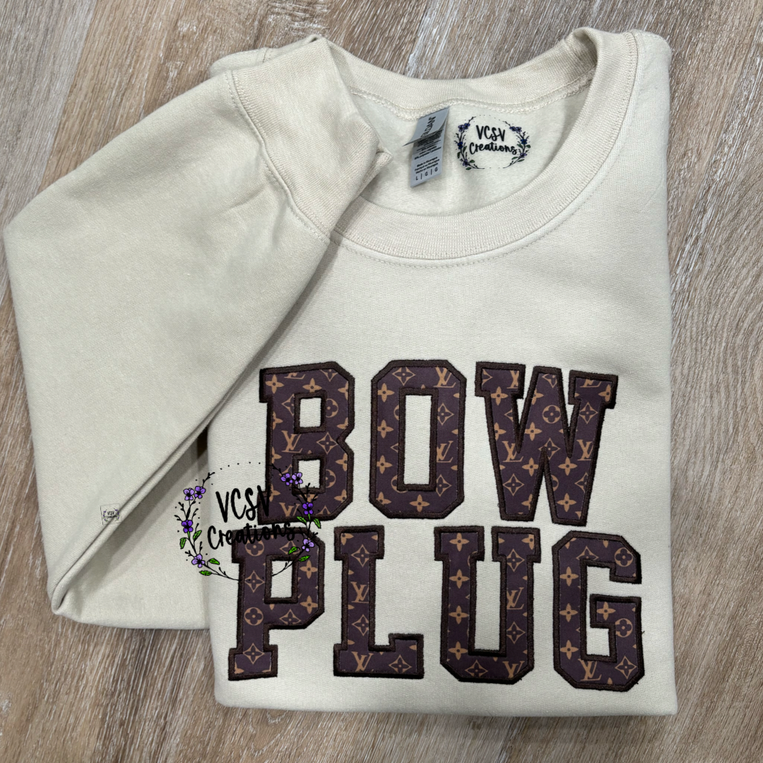 Bow Plug appliqué