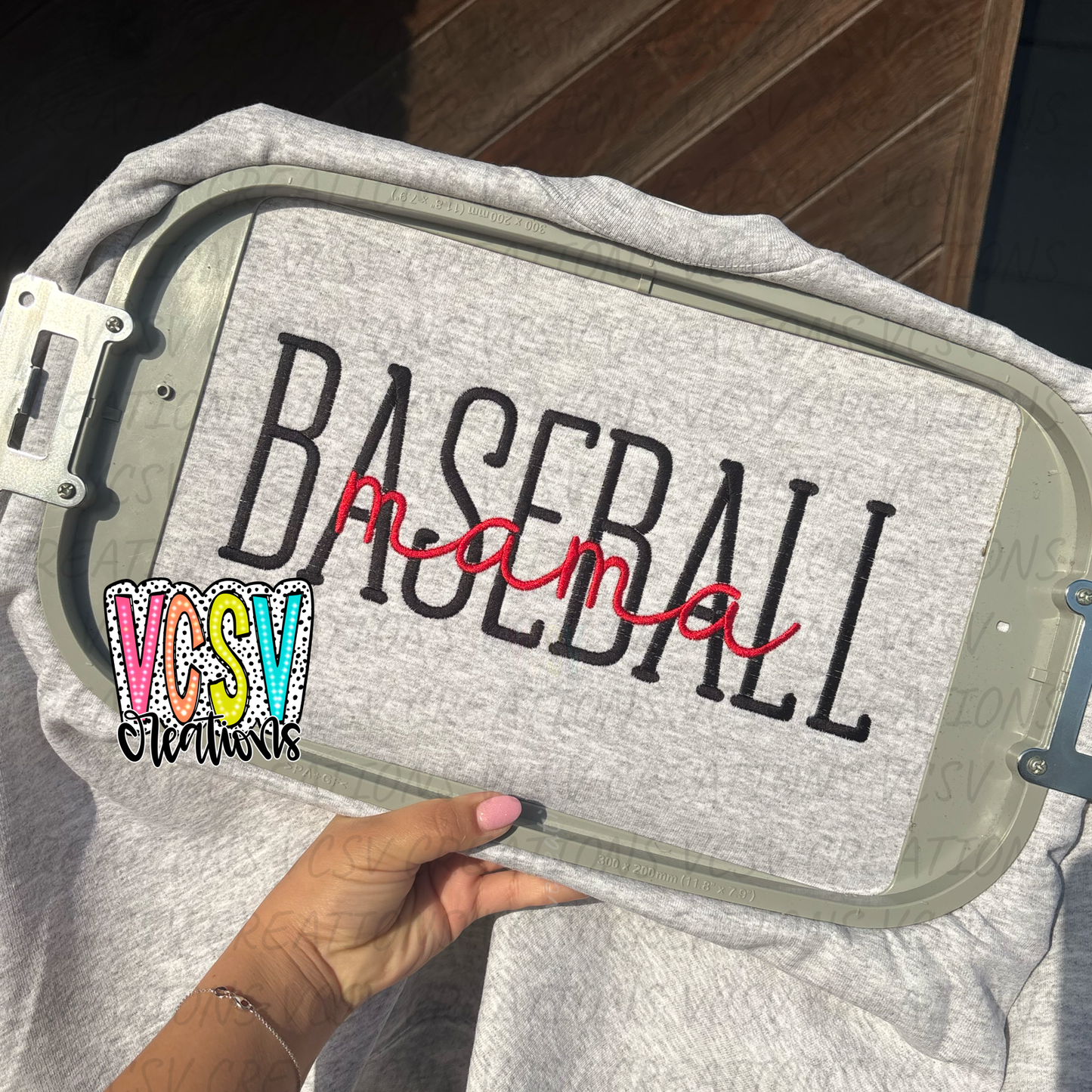 BASEBALL mama embroidery