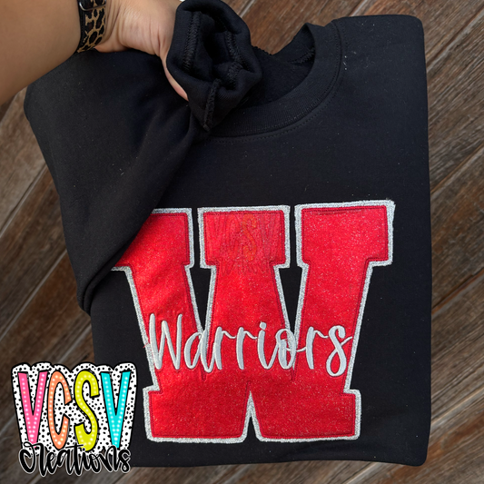 W warriors appliqué