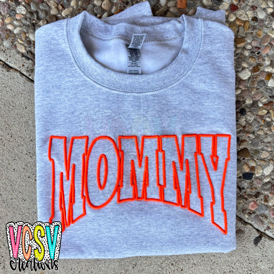 Mommy 3D puff embroidery crewneck