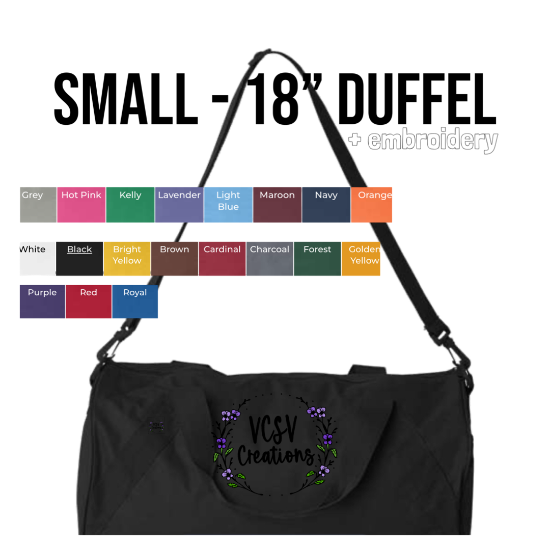 Small Duffel bag * with or without embroidery