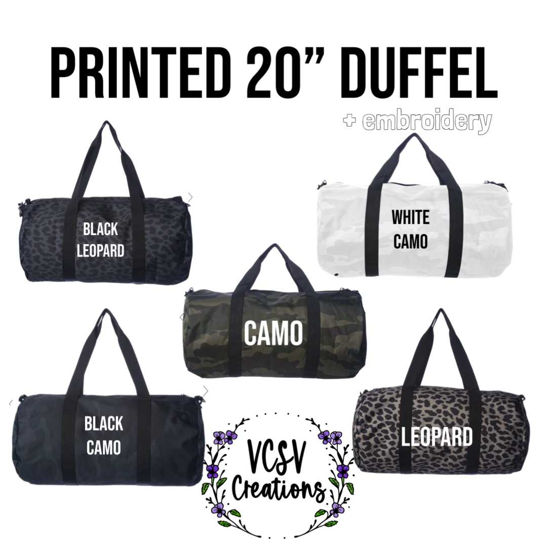 Printed Duffel bag * with or without embroidery