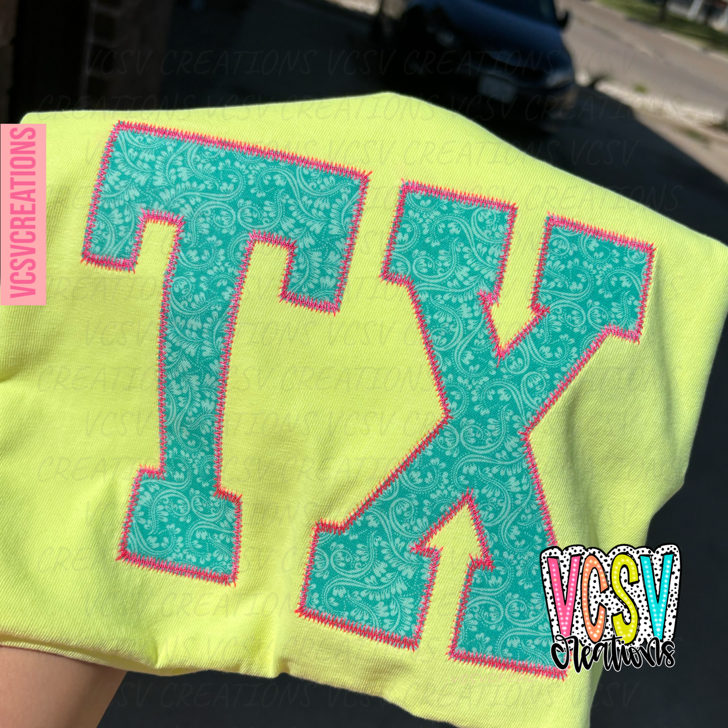 Neon state appliqué