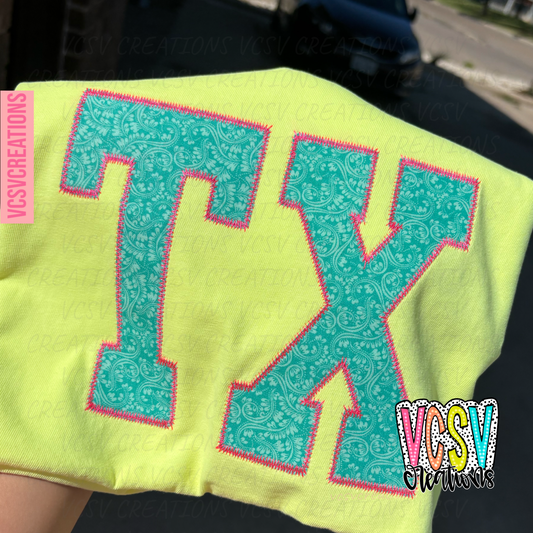 Neon state appliqué