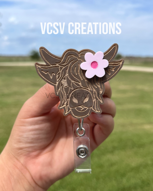 Highland Cow Badge Reel