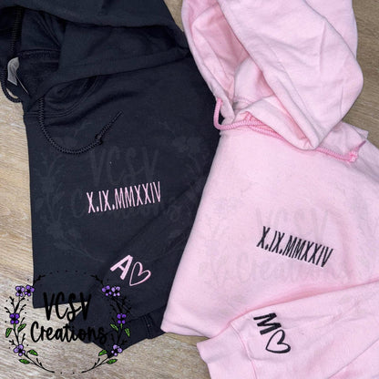Roman Numeral Hoodie * sleeve not included