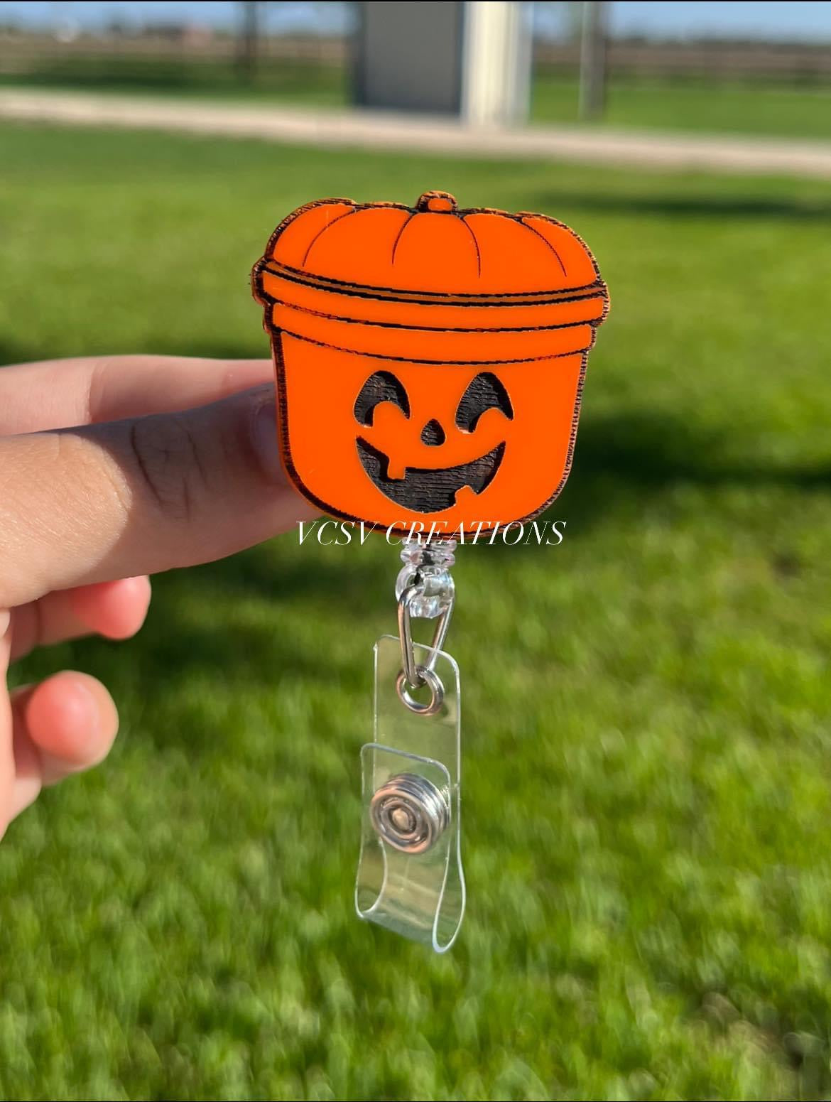 Orange bucket Badge Reel