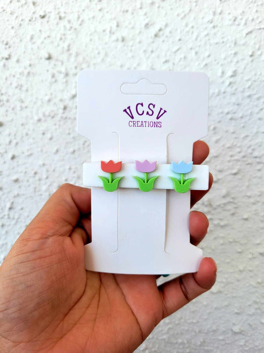 Floral bar hair clip