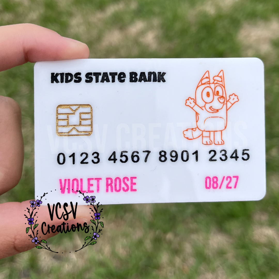 Kids Bank Play Card