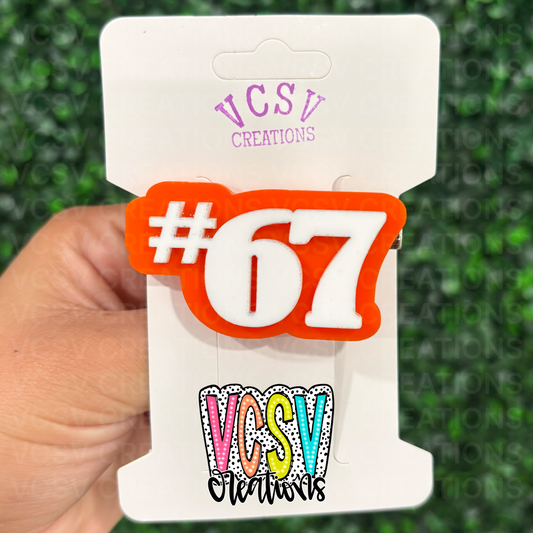 Number hair Clip