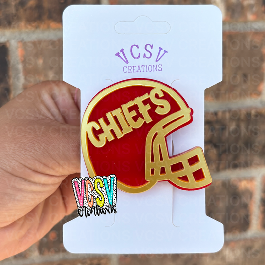 Chiefs Helmet hair Clip