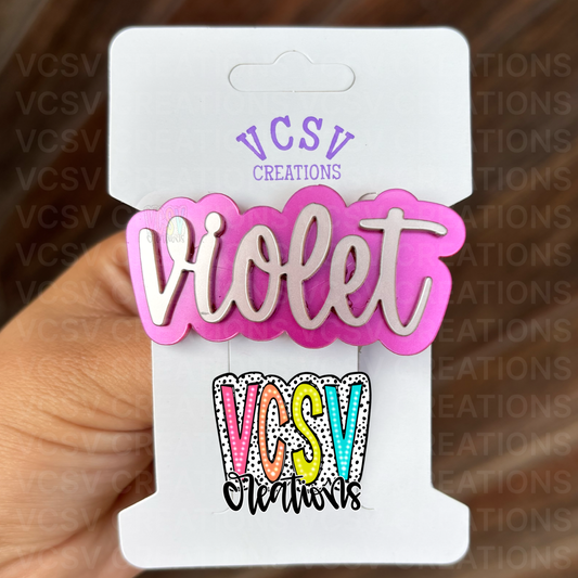 Magenta metallic Clip