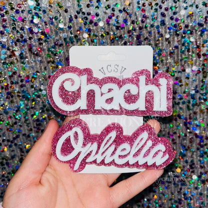 Plastic Doll name clip