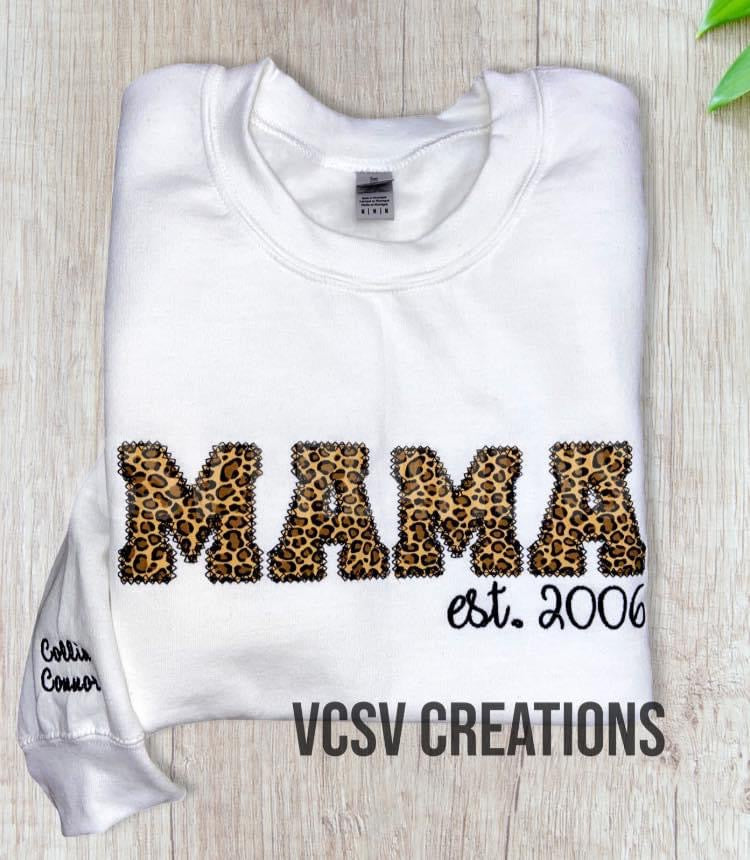 Leopard Mama Crew (sleeve not included)