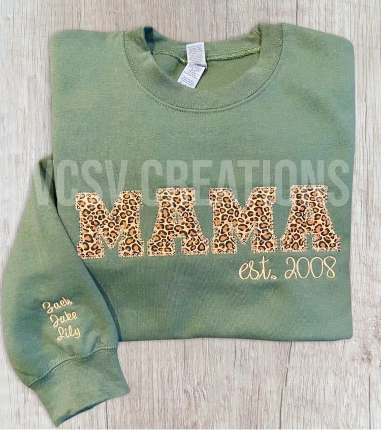 Leopard Mama Crew (sleeve not included)