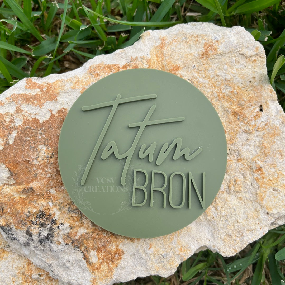 Round Acrylic name sign